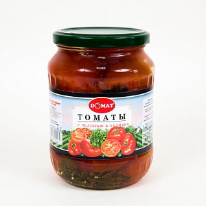 Консервы томаты с зеленью в заливке "Домат" ст/б 680 г