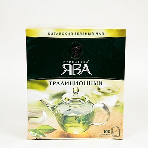 Чай зеленый пакетированный 100 пакетов "Принцесса Ява" 