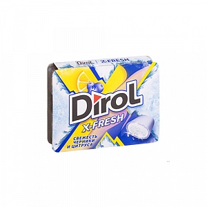Жевательная резинка "Dirol X-Fresh" черника и цитрус 16 г