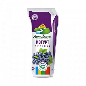 Йогурт 2,5 % черника кувшин 450 мл  Лужайкино